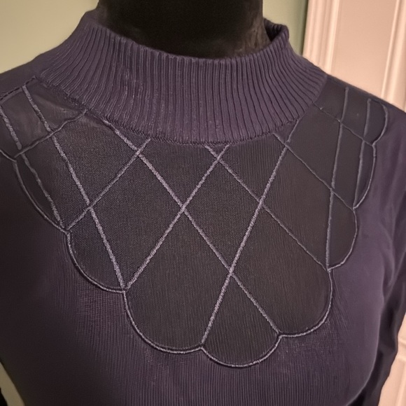 Navy Fitted Sweater - Picture 2 of 7